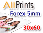 Stampa su forex 5mm f.to 30x60
