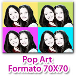Stampa su Tela Pop Art Formato 70x70