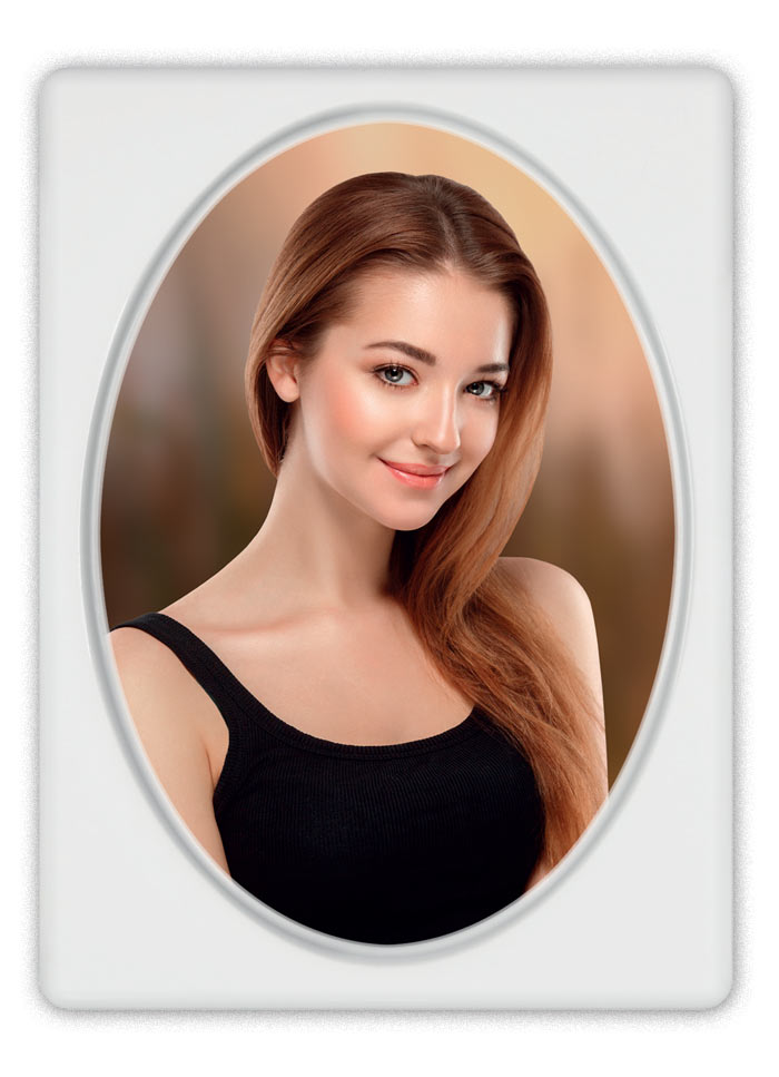 Fotoceramica Rettangolare con Foto Ovale - Clicca l'immagine per chiudere