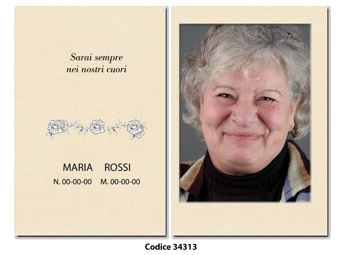 Ricordino Lutto codice 34313 - Clicca l'immagine per chiudere