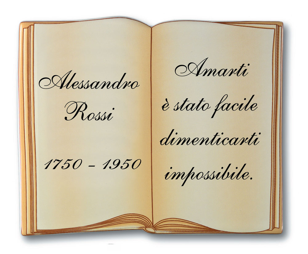 Targa Epigrafe Libro Solo Testo - Clicca l'immagine per chiudere