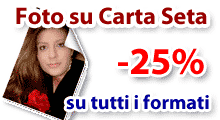 25% di sconto su stampa foto su carta seta