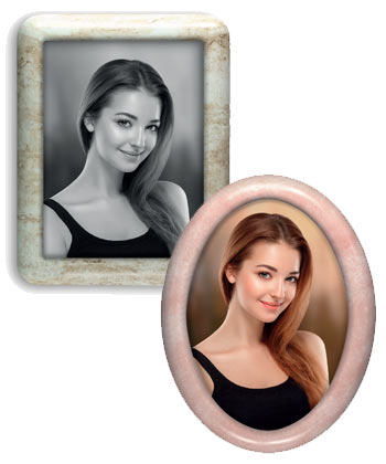 fotoceramica Cornice a rilievo