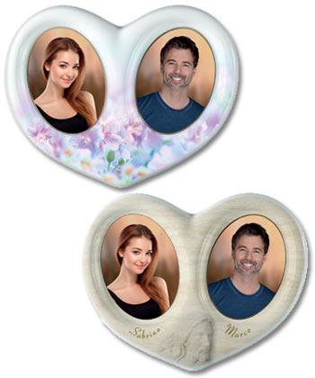 fotoceramica Cuore Doppia Immagine