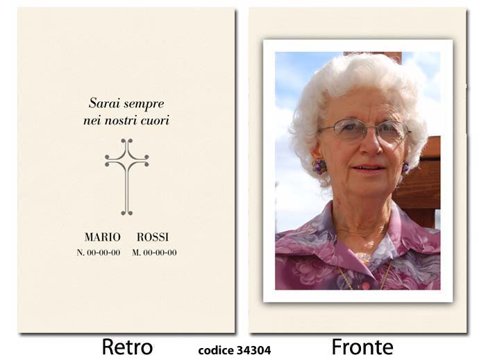 Ricordino defunti codice 34304