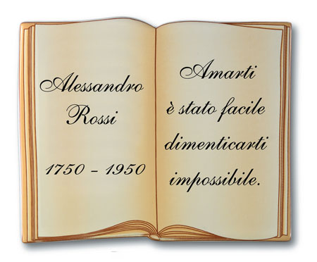 Targa Epigrafe Libro Solo Testo